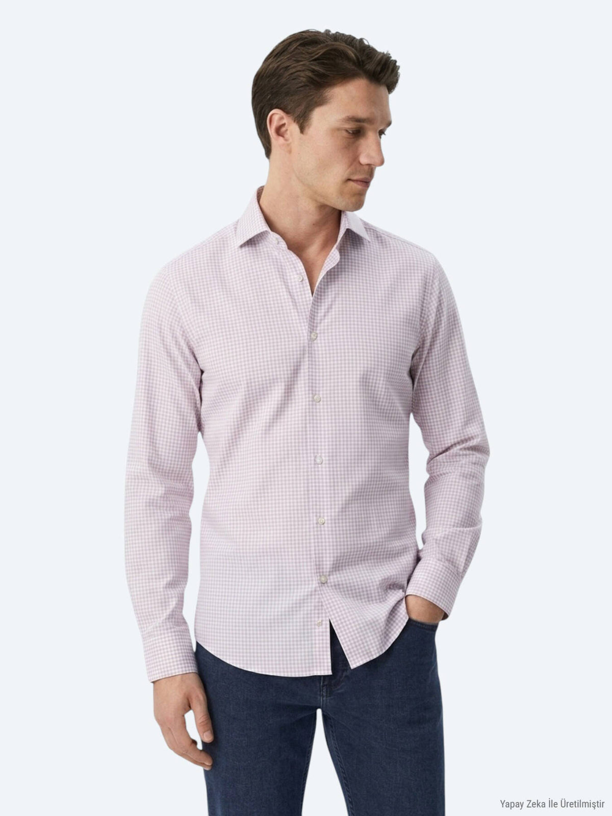 Açık Mavi Regular Fit Uzun Casual Gömlek