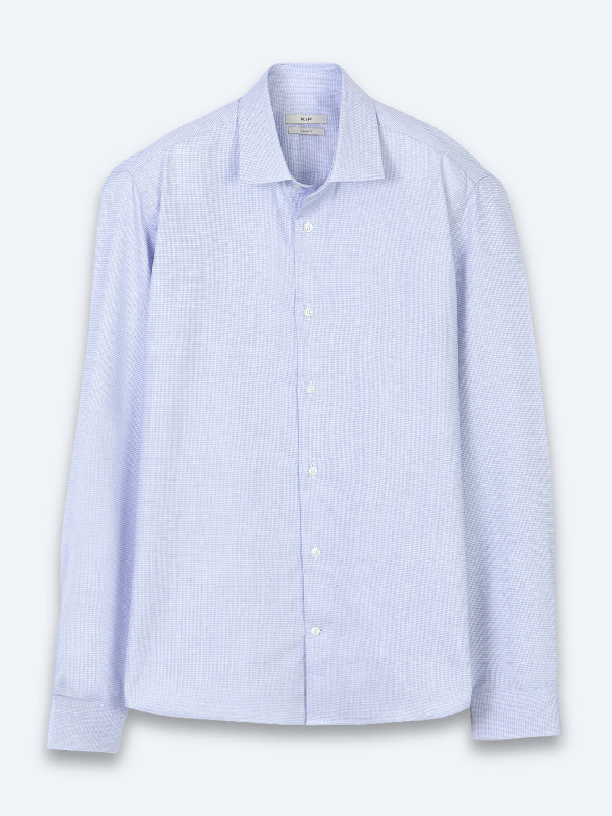 Açık Mavi Mikro Regular Fit Uzun Dokuma Casual %100 Pamuk Gömlek