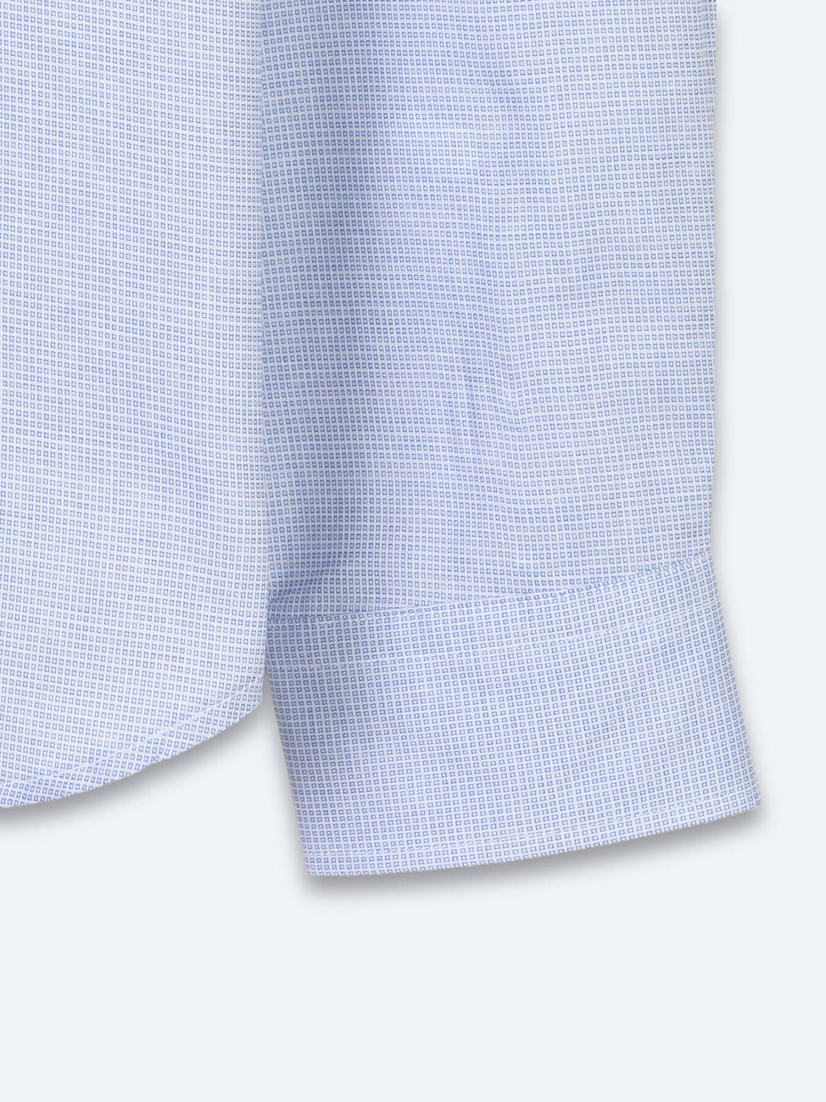 Açık Mavi Mikro Regular Fit Uzun Dokuma Casual %100 Pamuk Gömlek