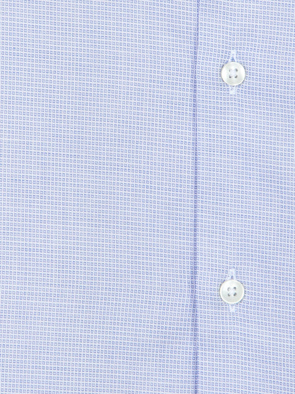 Açık Mavi Mikro Regular Fit Uzun Dokuma Casual %100 Pamuk Gömlek