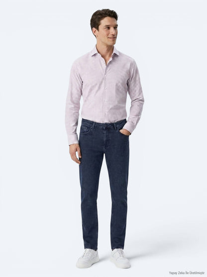 Açık Mavi Regular Fit Uzun Casual Gömlek