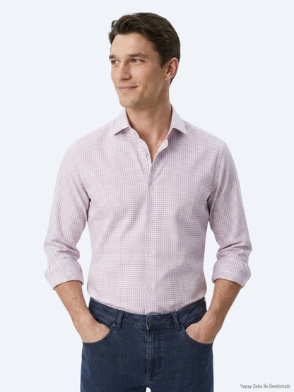 Açık Mavi Regular Fit Uzun Casual Gömlek