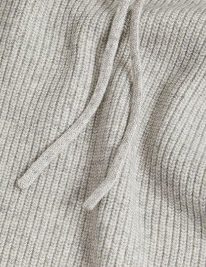 Kapüşonlu Örme Sweatshirt