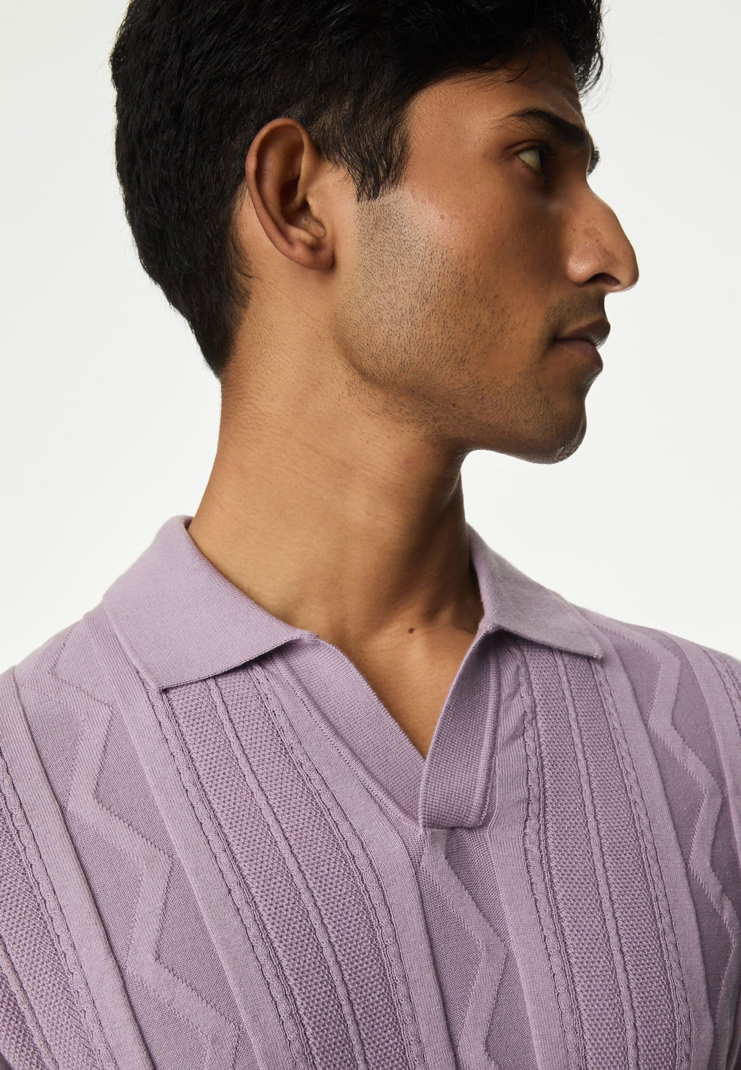 Kısa Kollu Örme Polo Yaka T-shirt