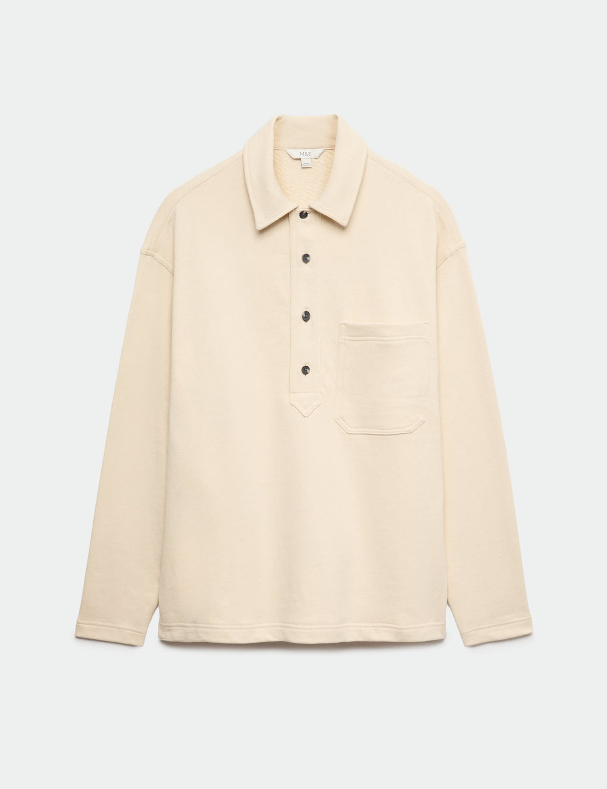 Polo Yaka Uzun Kollu Sweatshirt