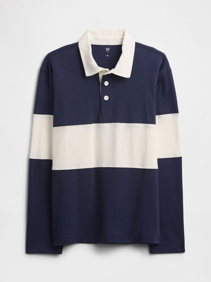 Lacivert Rugby Polo T-shirt