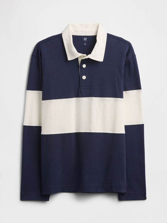 Lacivert Rugby Polo T-shirt