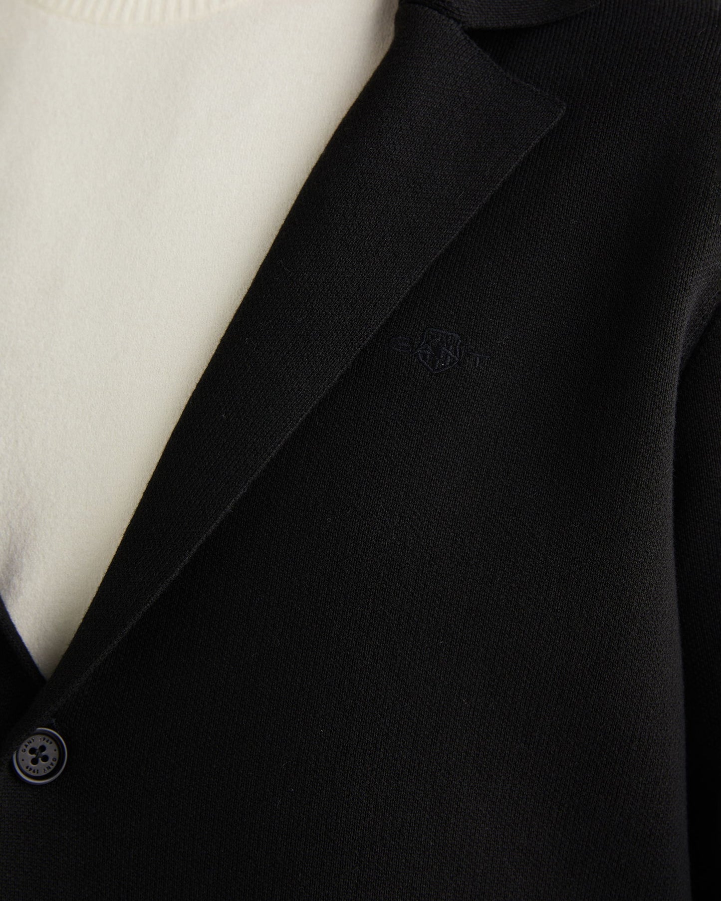 Gant Erkek Siyah Relaxed Fit Kruvaze Mont