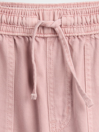 Açık Pembe Low Rise Baggy Jean Pantolon