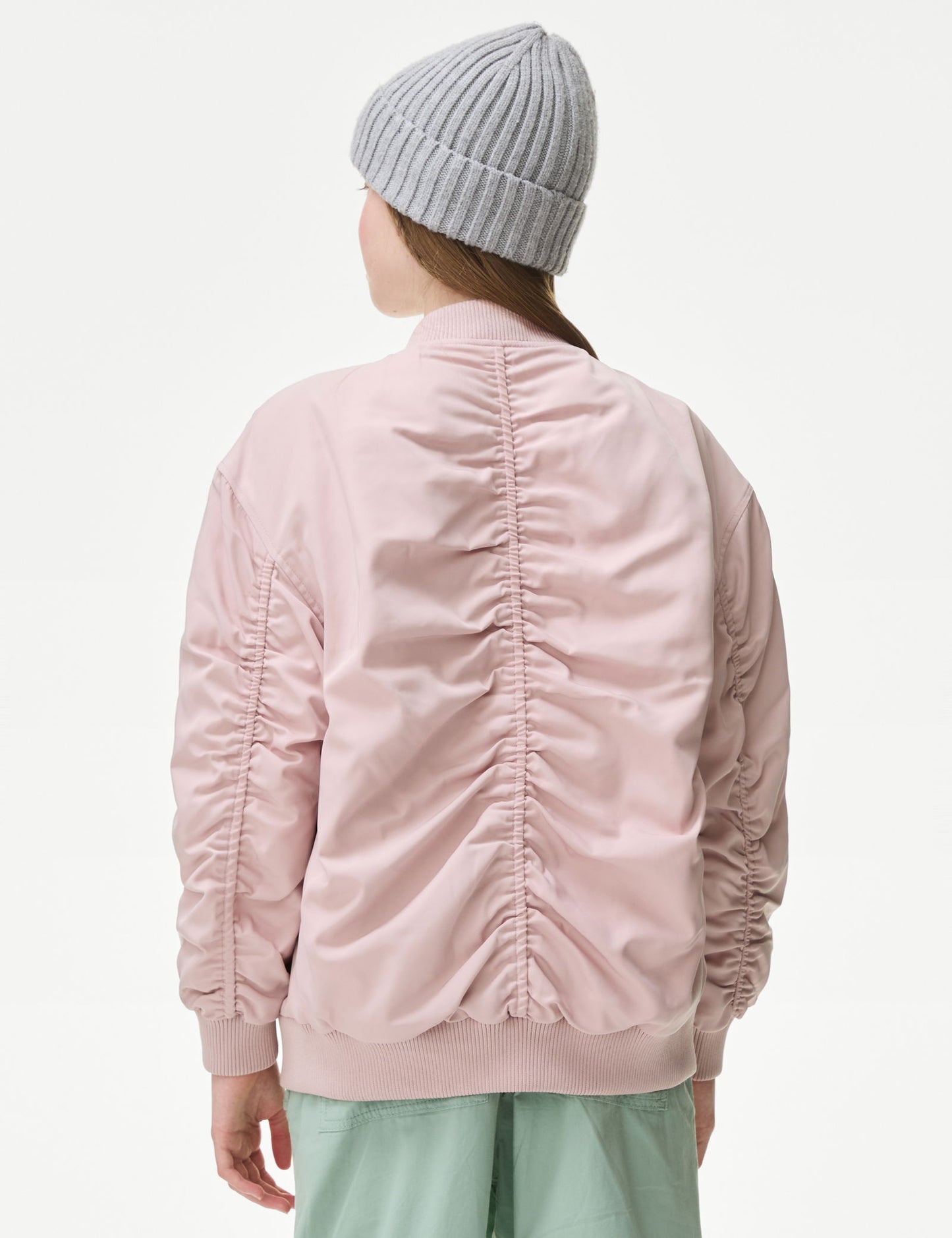 Regular Fit Saten Bomber Ceket (6-16 Yaş)