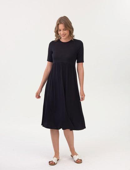 Relaxed Fit Midi Örme Elbise