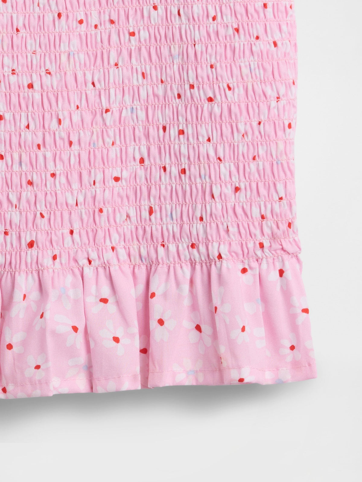 Lacivert Smocked Peplum Bluz