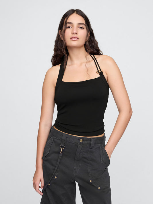 Siyah Gap × Cult Gaia Chain Crop Bluz