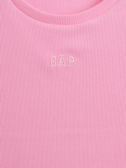 Pembe Arch Logo Rib T-shirt