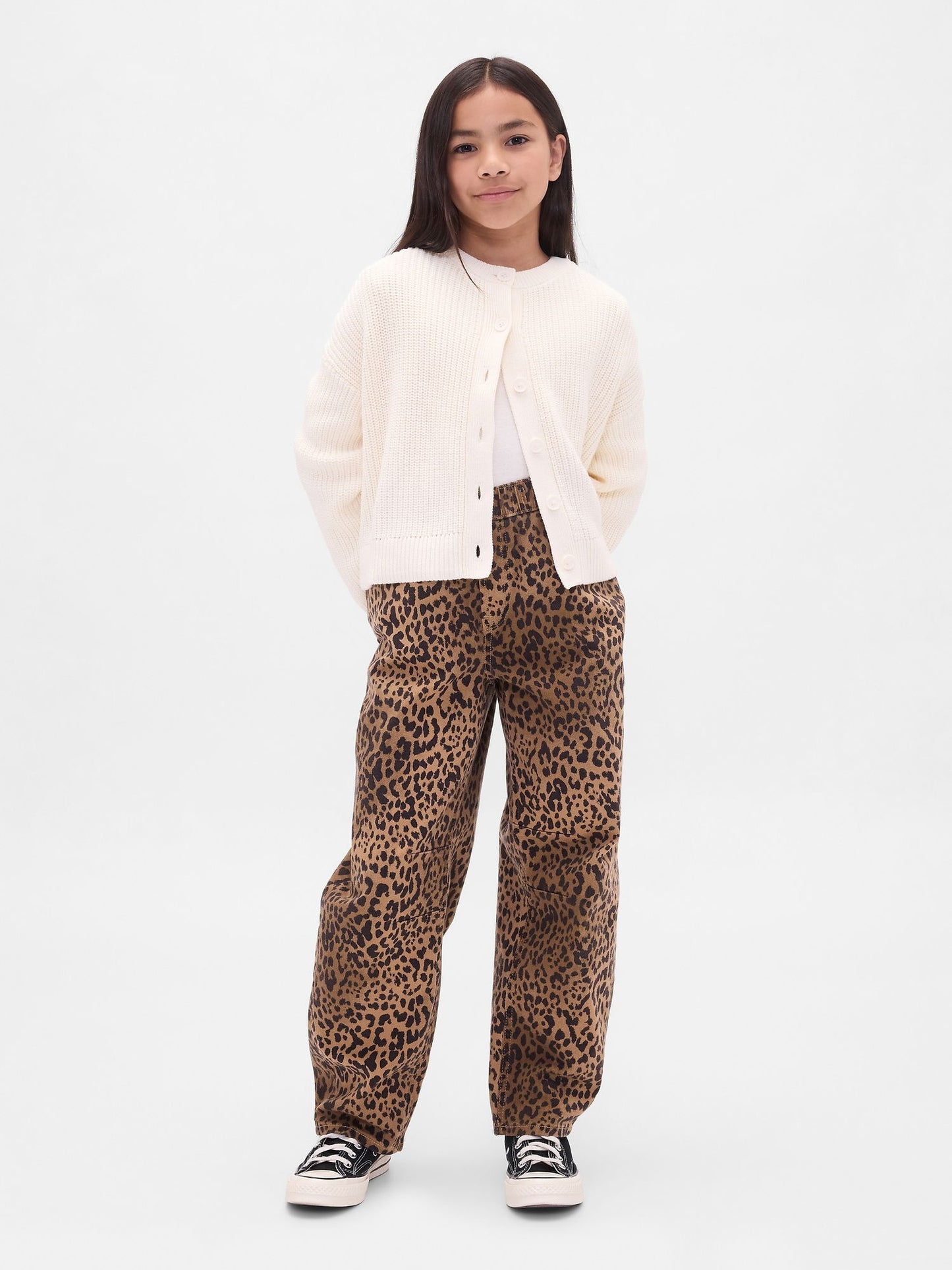 Kahverengi High-rise Easy Barrel Jean Pantolon