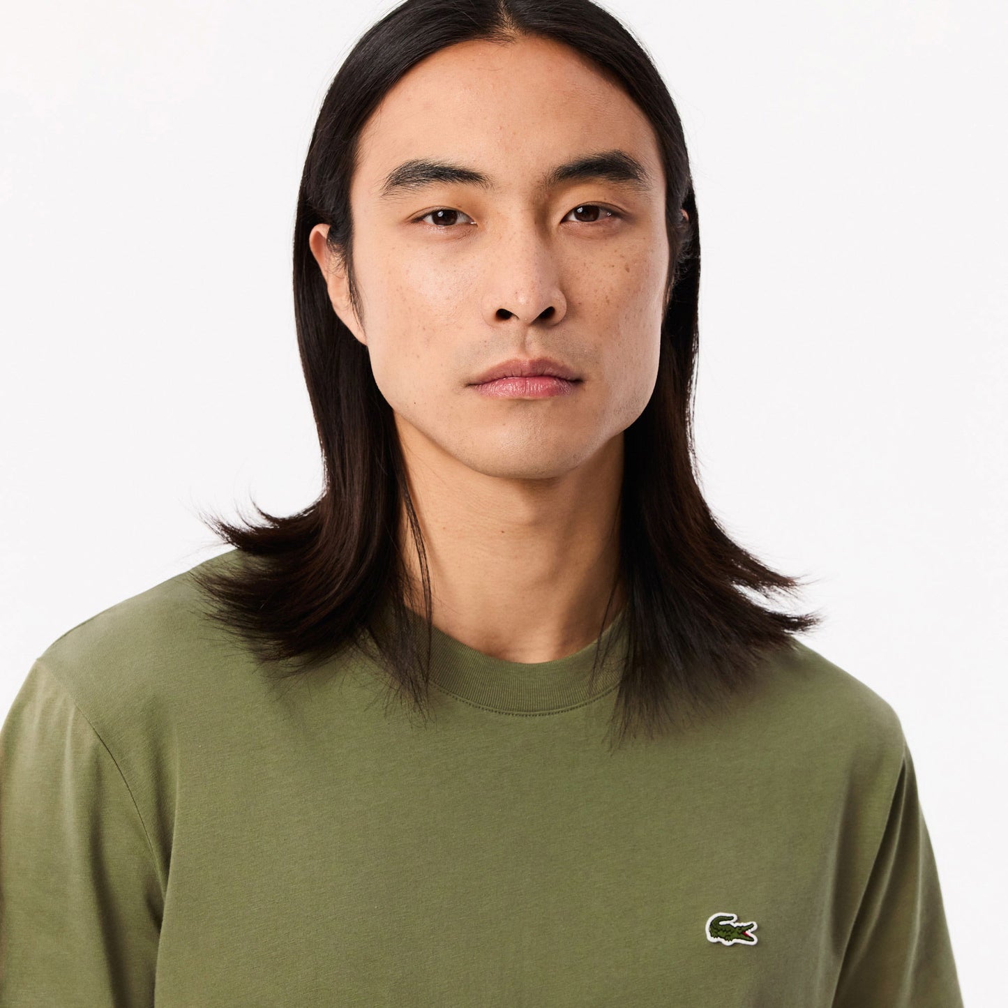 Lacoste Erkek Classic Fit Bisiklet Yaka Haki T-shirt