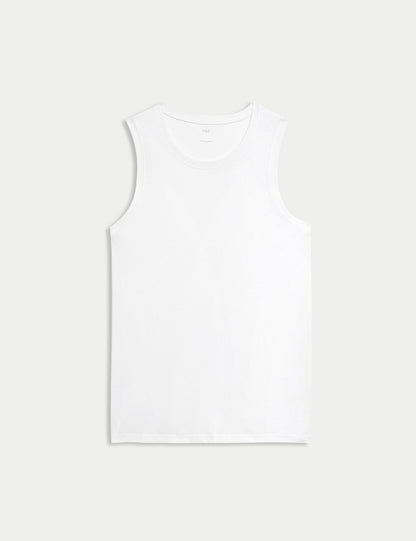 Saf Pamuklu Yuvarlak Yaka T-shirt
