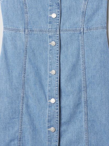 Mavi Archive Button Denim Mini Elbise