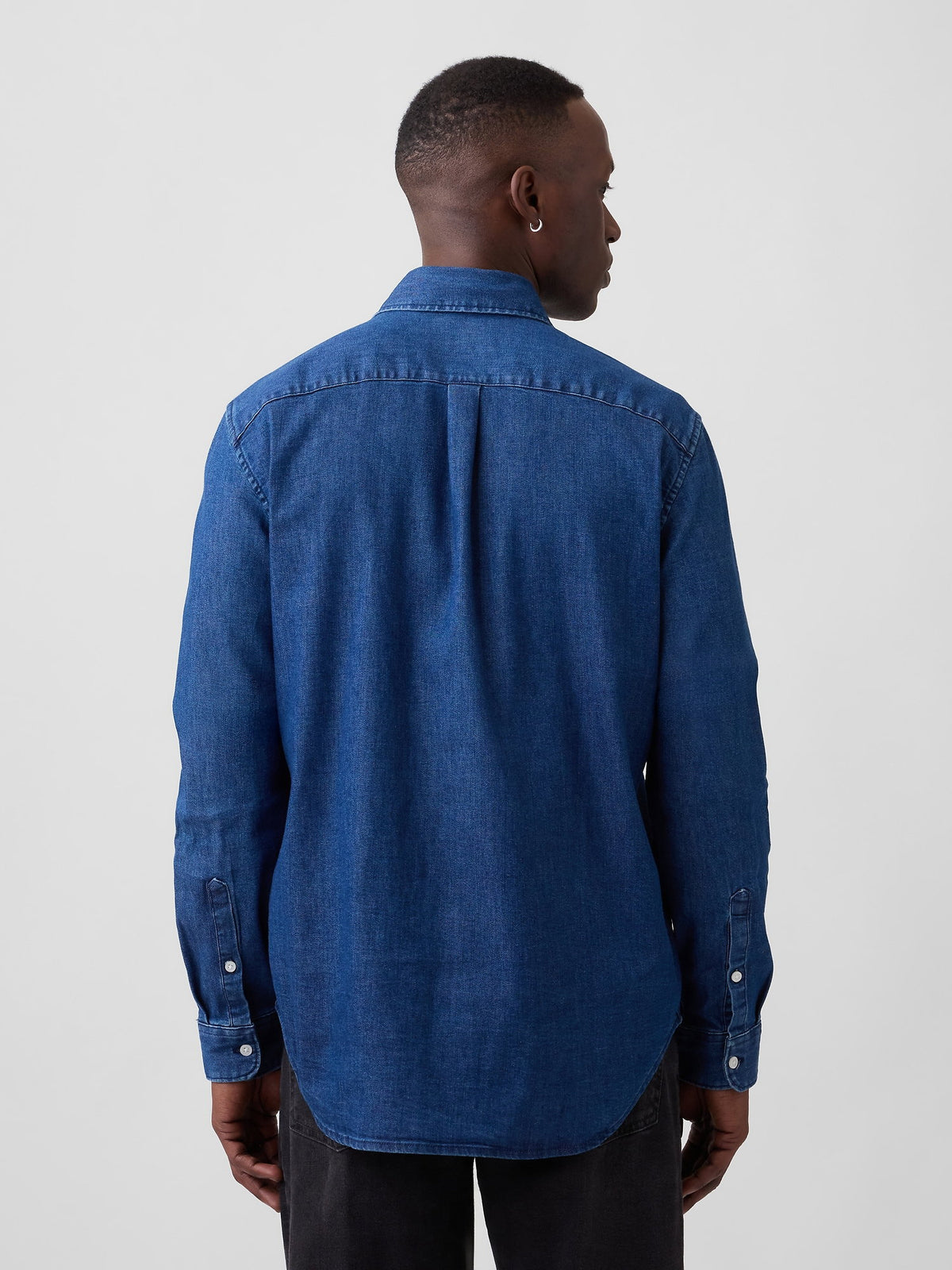 Açık Mavi Relaxed Denim Gömlek