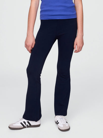 Lacivert Organik Pamuk Flare Legging Tayt
