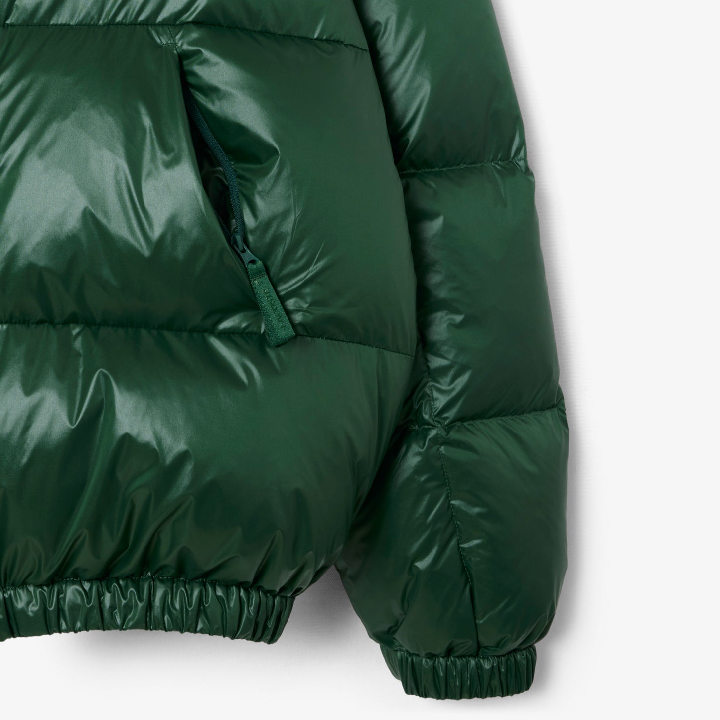 Lacoste Erkek Relaxed Fit Kapüşonlu Yeşil Mont