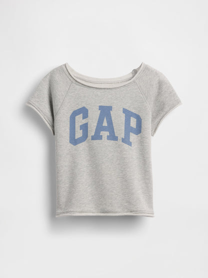 Gri Vintagesoft Terry Raglan Grafik Baskılı Sweatshirt