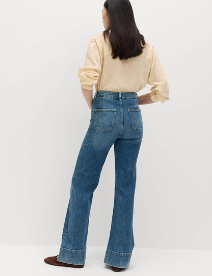 Yüksek Bel Flare Jean
