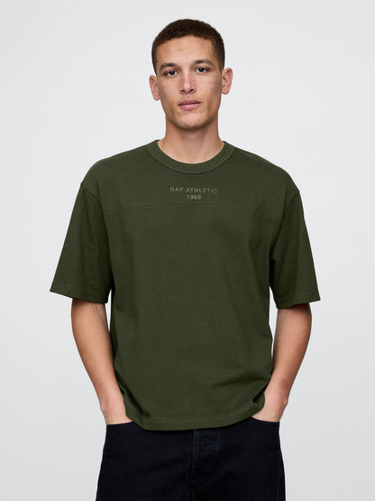 Haki Oversized Athletic Logo T-shirt