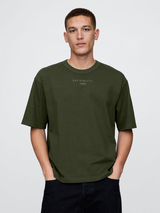 Haki Oversized Athletic Logo T-shirt