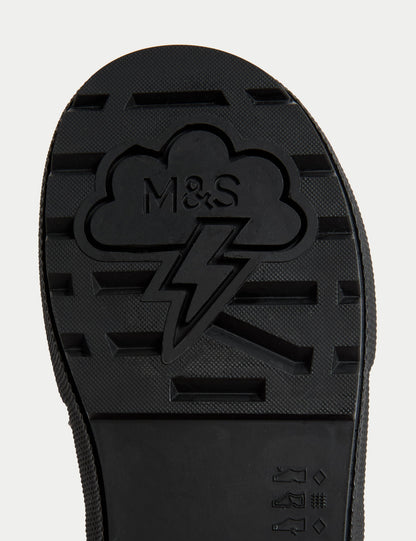 Kedi Detaylı Simli Yağmur Çizmesi