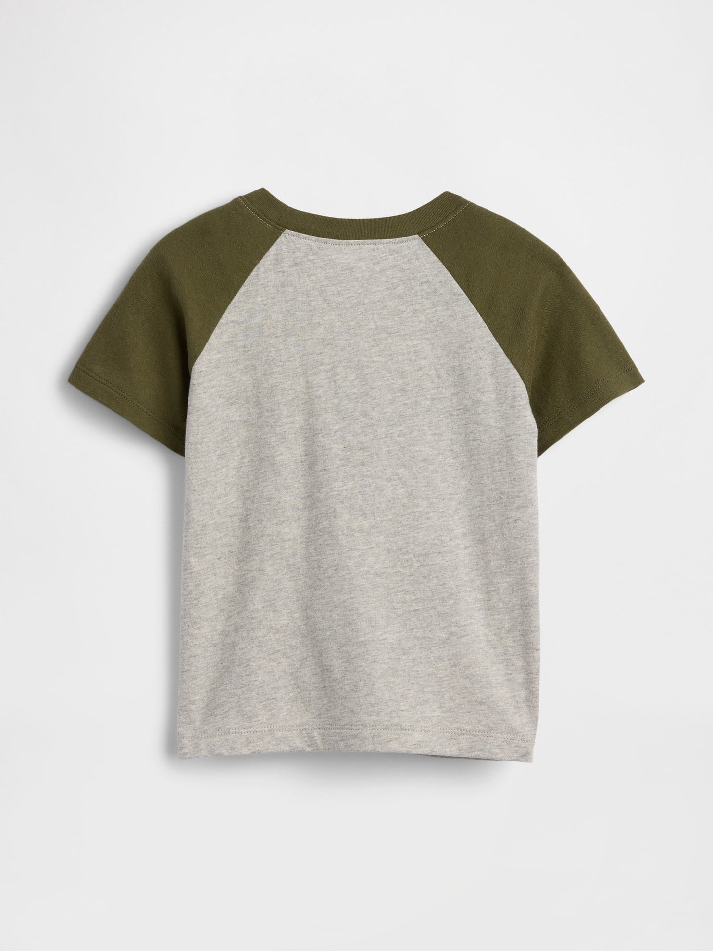 Açık Gri Colorblock Grafik Baskılı T-shirt