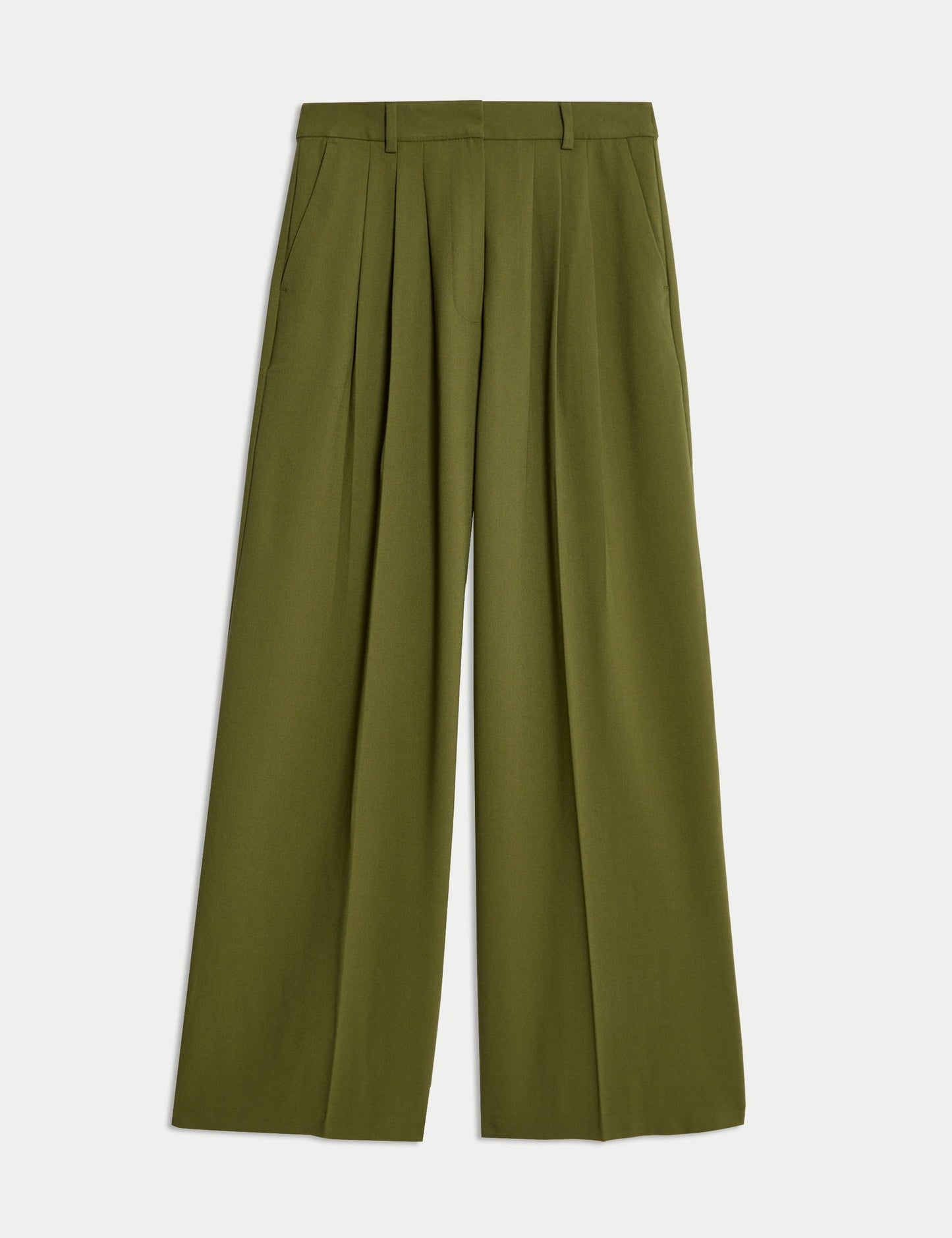 Plise Detaylı Geniş Paça Pantolon