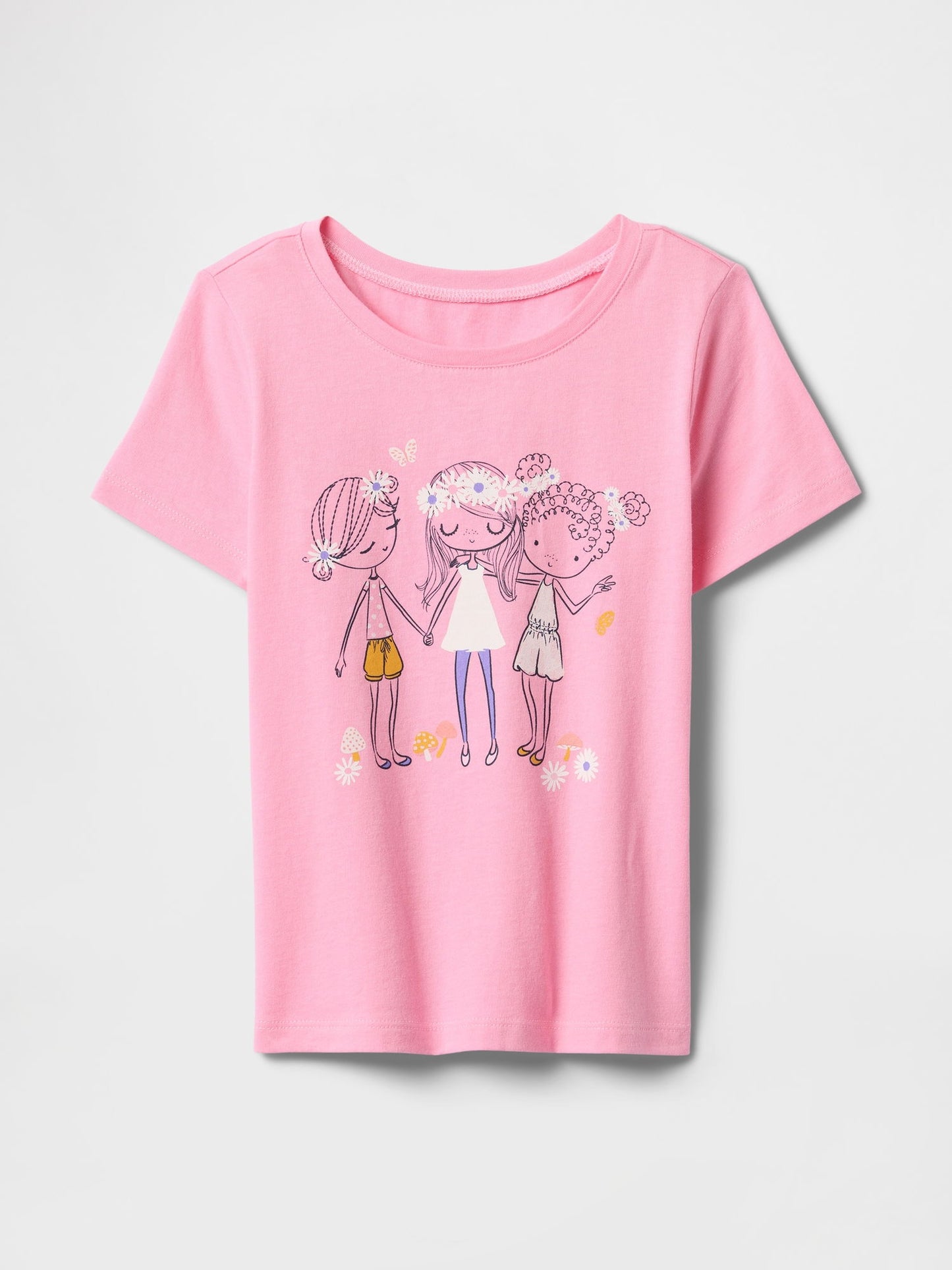 Pembe Grafikli T-shirt