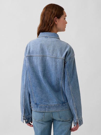 Açık Mavi Oversized Icon Denim Ceket