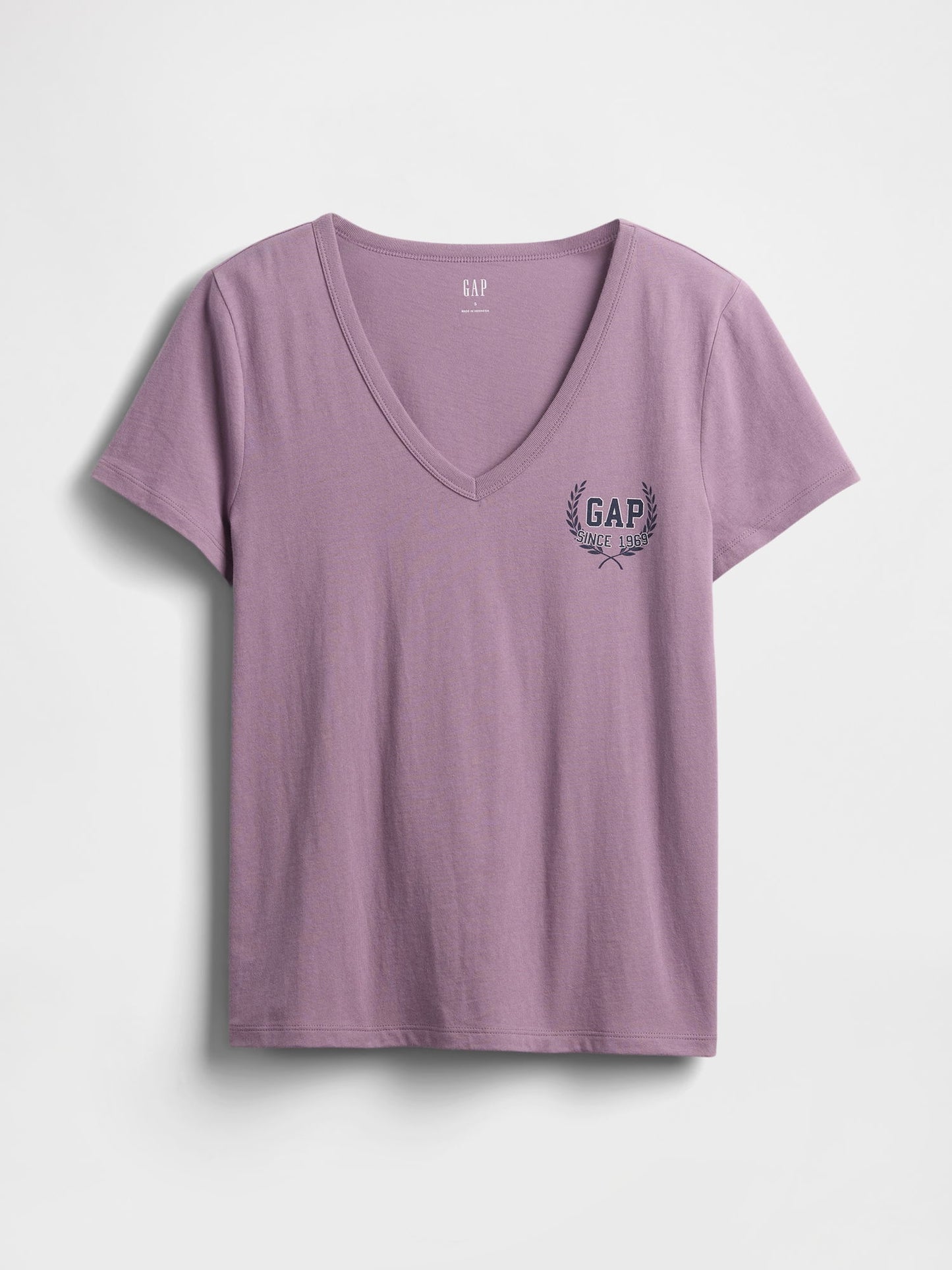 Koyu Lila V Yaka T-shirt