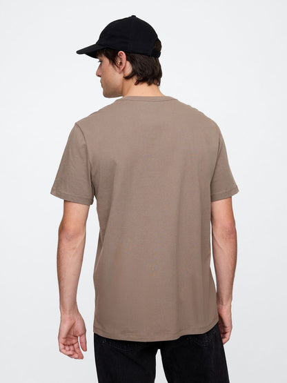 Kahverengi Everyday Soft Gap Logo Grafik T-shirt