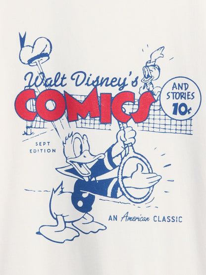 Krem Gap × Disney Everyday Soft Relaxed Grafik Baskılı T-shirt