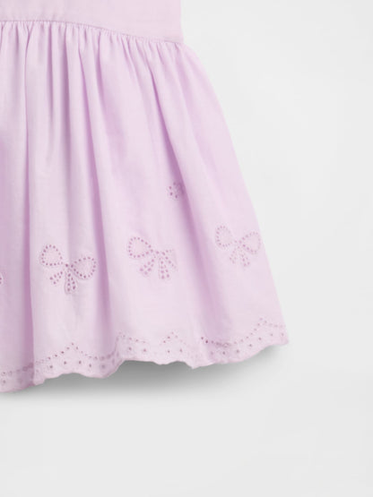 Lila Eyelet Two-piece Elbise Seti