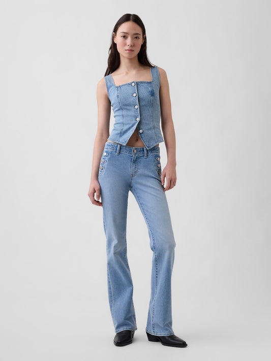 Açık Mavi Low Rise Long & Lean Sailor Jean Pantolon