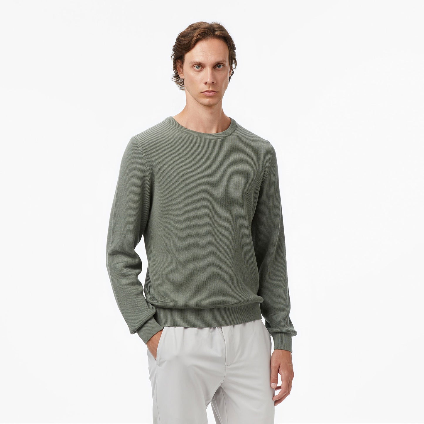 Nautica Erkek Yeşil Classic Fit Kazak