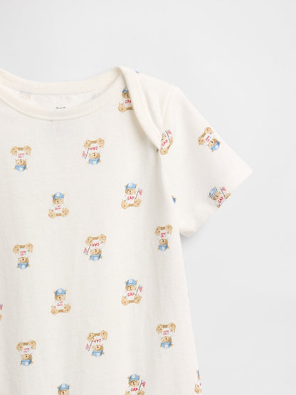 Beyaz First Favorites Organik Pamuk Bodysuit