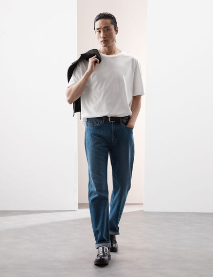 Saf Supima Pamuklu Oversize T-shirt