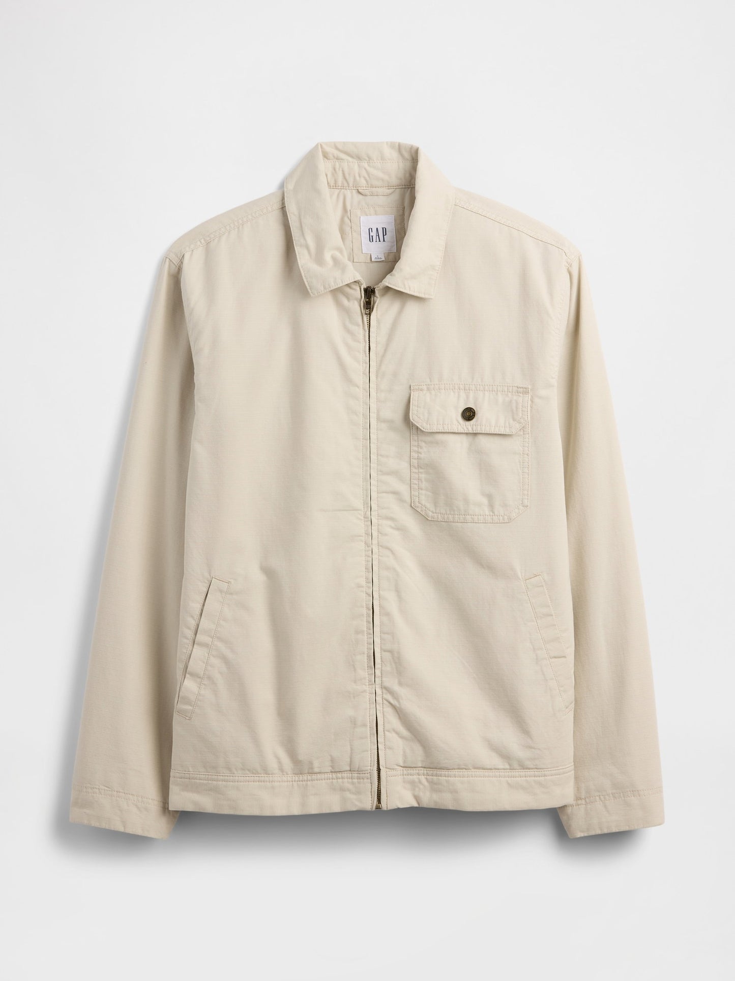 Krem Relaxed Ripstop Utility Ceket