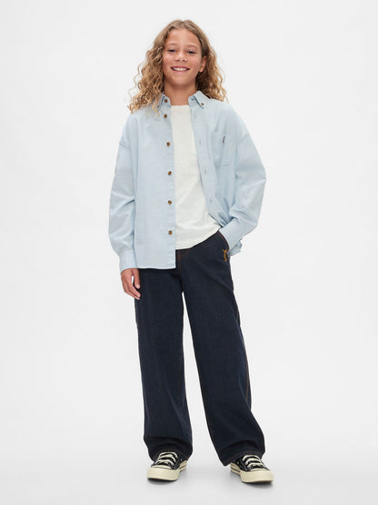 Lacivert Gap × Disney Baggy Jean Pantolon