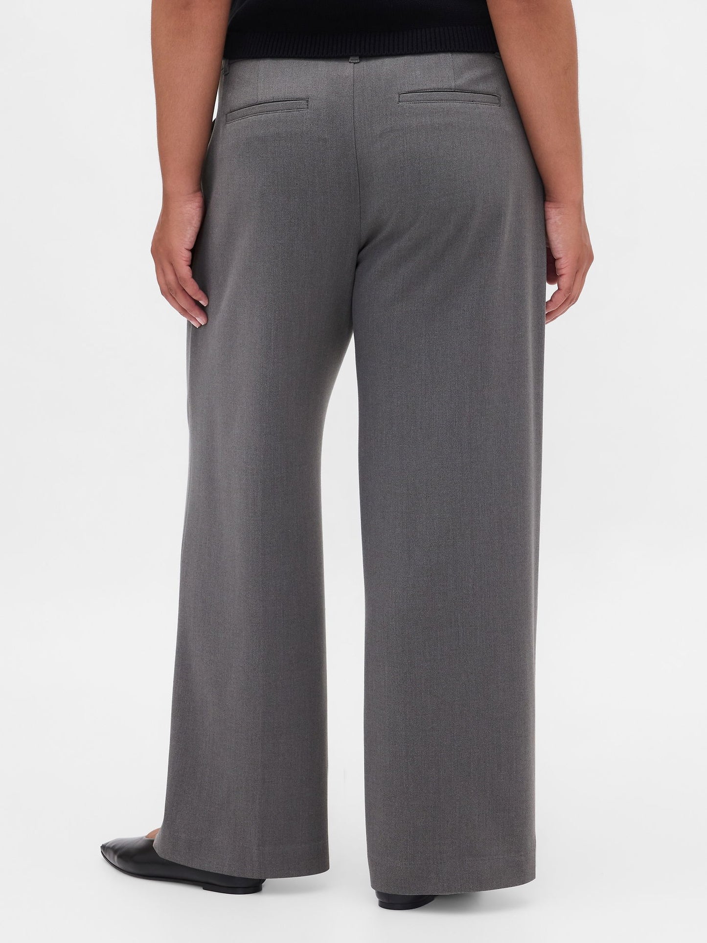 Açık Gri 365 Low Rise Brushed Twill Pileli Pantolon