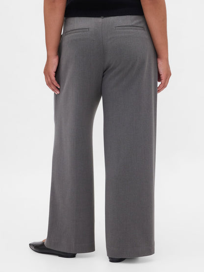 Açık Gri 365 Low Rise Brushed Twill Pileli Pantolon