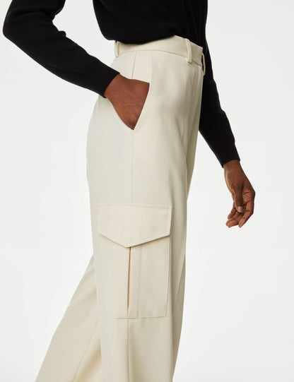 Regular Fit Wide Leg Kargo Pantolon