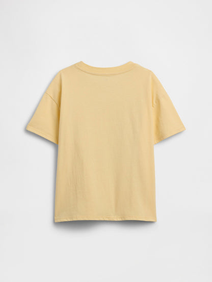 Sarı Peanuts Oversized Logo T-shirt