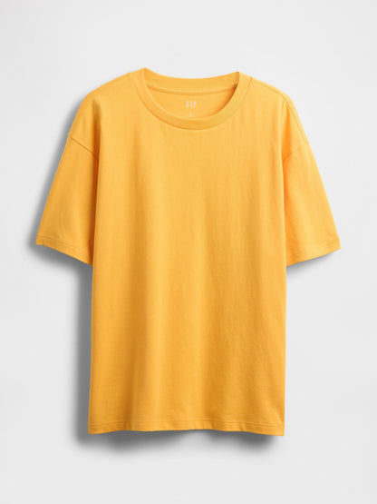 Sarı Gap Logo Oversize T-shirt