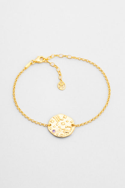 Akrep Burcu 18 Ayar Sarı Altın Kaplama 20 Cm Gümüş Bileklik 07310278944